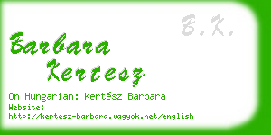 barbara kertesz business card